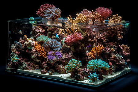 彩色的海底珊瑚图片