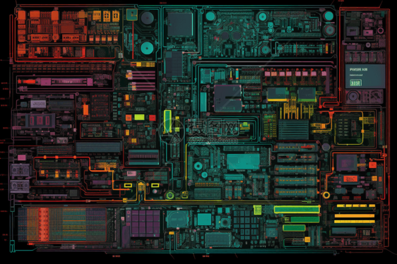 计算机电路的图表图片
