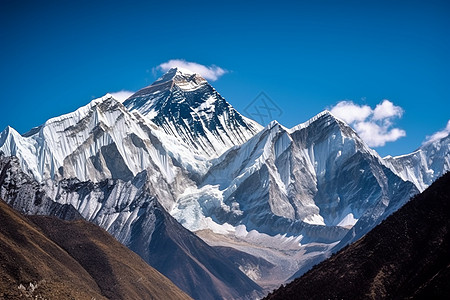 珠穆朗玛峰的风景图片