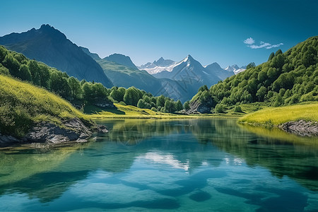 阿尔卑斯山的风景图片