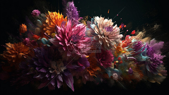 美丽的3D花朵图片