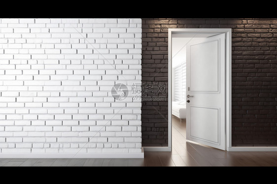 白色砖墙的居家设计图片