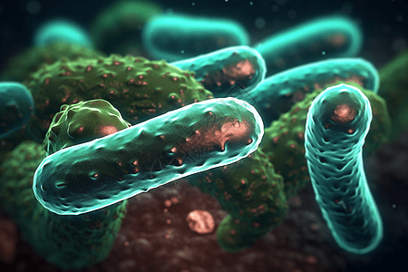 3D细菌场景背景图片