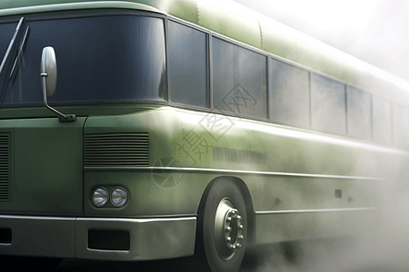 公交车侧面绿色大巴侧面设计图片