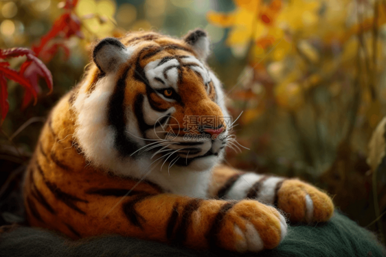 休息中的老虎图片