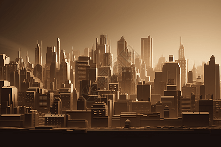 未来派城市建筑概念图图片