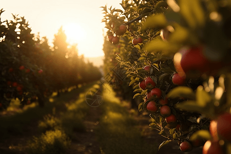 苹果种植园图图片