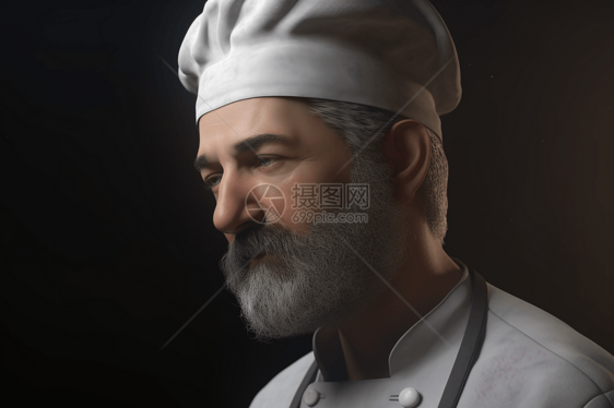 厨师的3D肖像图片