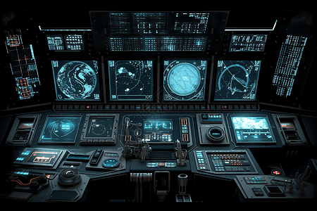 航天器虚拟控制面板3D概念图图片