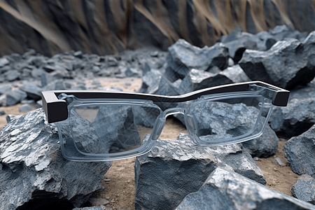 AR技术地质学眼镜3D概念图背景图片