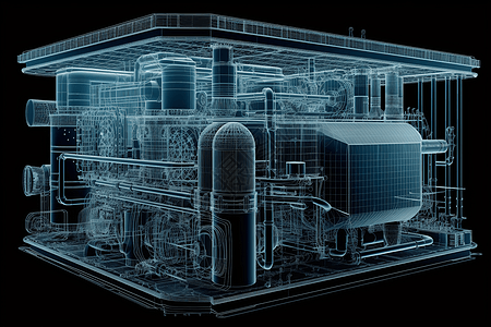 大型冷却系统结构背景图片