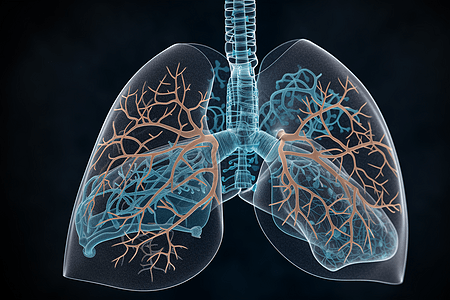 复杂的呼吸系统3D模型图片