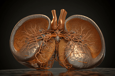 人体肝脏的模型图片