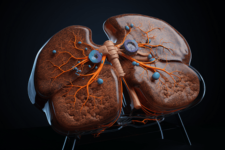 临床医学的肝脏模型图片