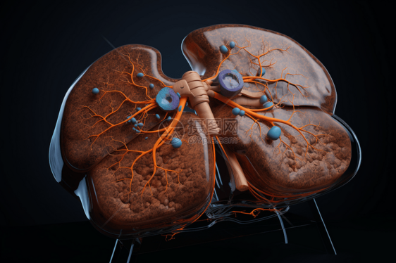 临床医学的肝脏模型图片