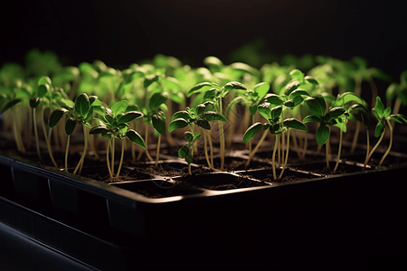 正在生长的水培植物图片