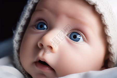 蓝眼睛婴儿图片