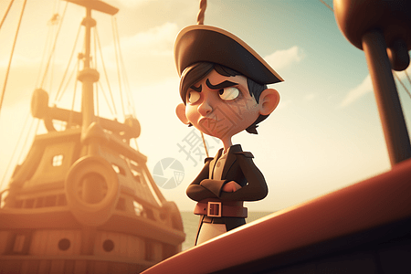 小小的海盗船长图片
