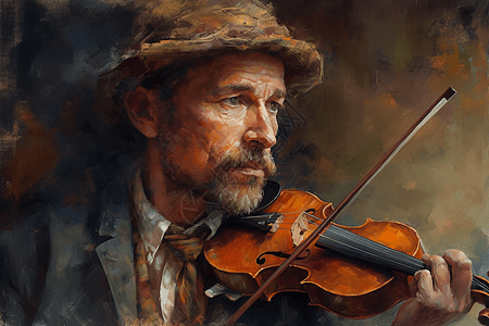 弹小提琴的音乐家图片
