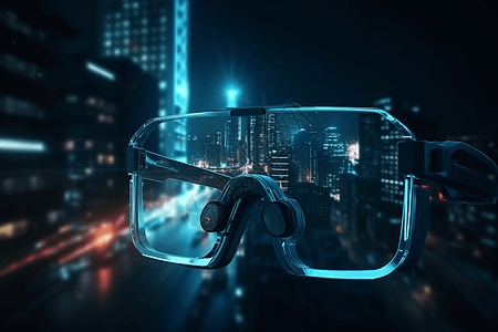 AR眼镜技术游戏3D概念图背景图片