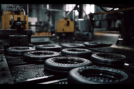 工厂橡胶生产场景背景图片