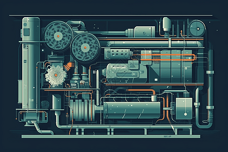 机器先进的冷却系统插图图片