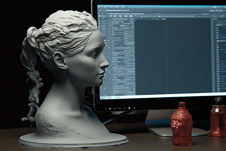 3d软件数字软件整合粘土模型背景