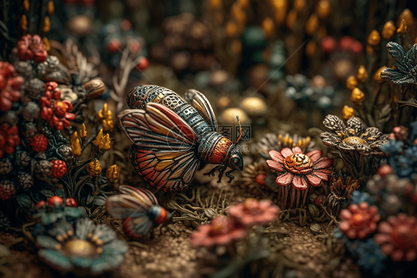 自然界昆虫3D模型图片