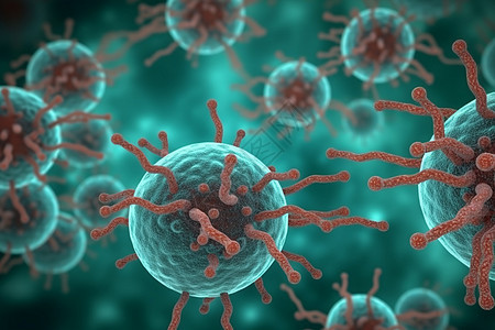 病毒细胞的医学图像图片