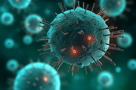 3d病毒细胞图片