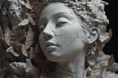 自然元素纹理3D粘土概念模型图片
