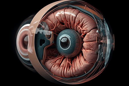 眼睛解剖3D模型图片