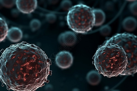 医疗抽象病毒细胞图片