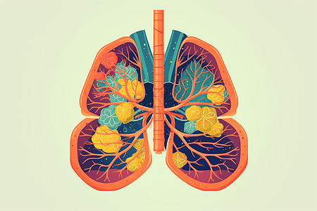 详细的支气管和肺泡图片