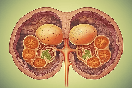肾上腺的横截面图片