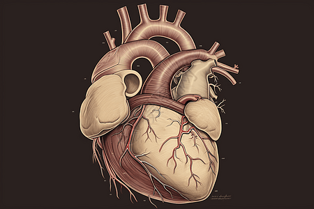 黑色背景下的心脏图片