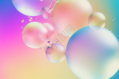 柔和色彩的泡泡背景图片