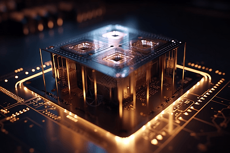 未来的量子计算机背景图片