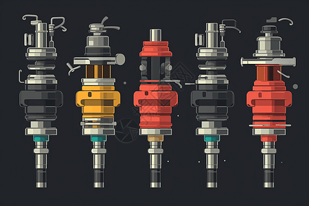 彩色的喷油嘴图片