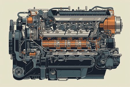 金属的发动机图片