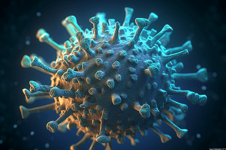 3D病毒细胞图片