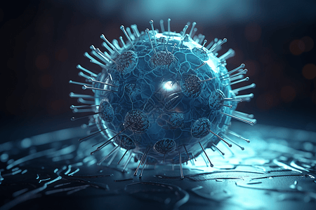 病毒3D细胞模型图片