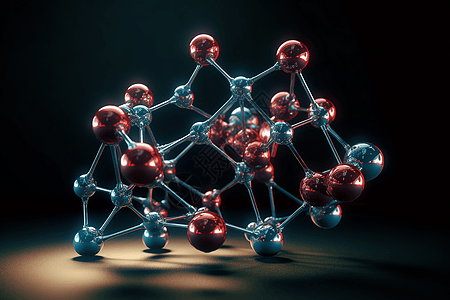 化学分子表达结构模型背景图片
