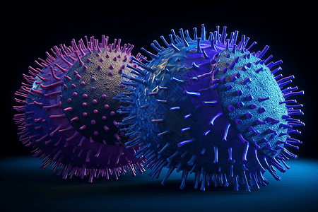 3D显微细菌病毒图片