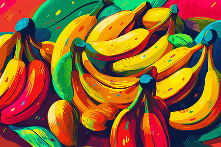 彩色的香蕉图片