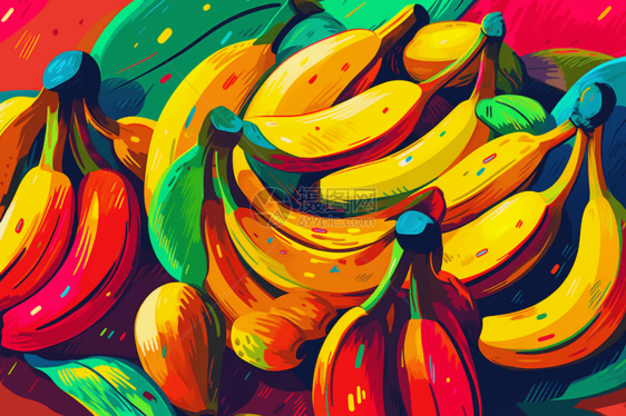 彩色的香蕉图片
