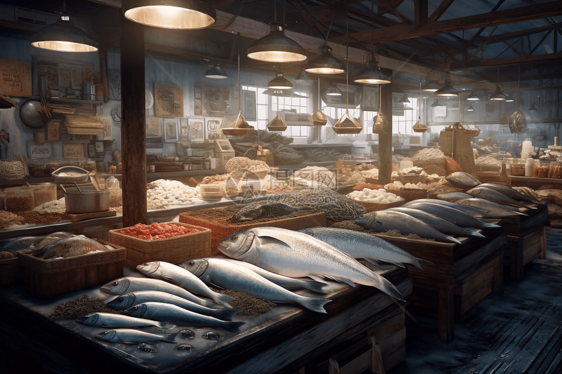 各种鱼类市场图片