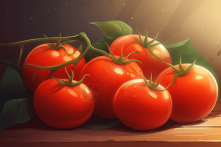 扁平西红柿图片