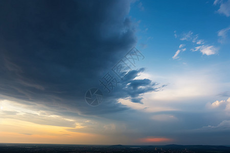 雷暴前的乌云天空图片图片