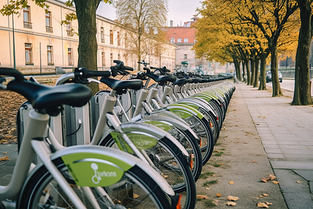 共享自行车城市公共电动自行车图背景